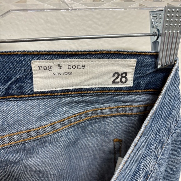 rag & bone Mid-Rise Distressed Cut-Off Jean Shorts Women’s Size 28 boho Cuff Hem - Picture 5 of 8